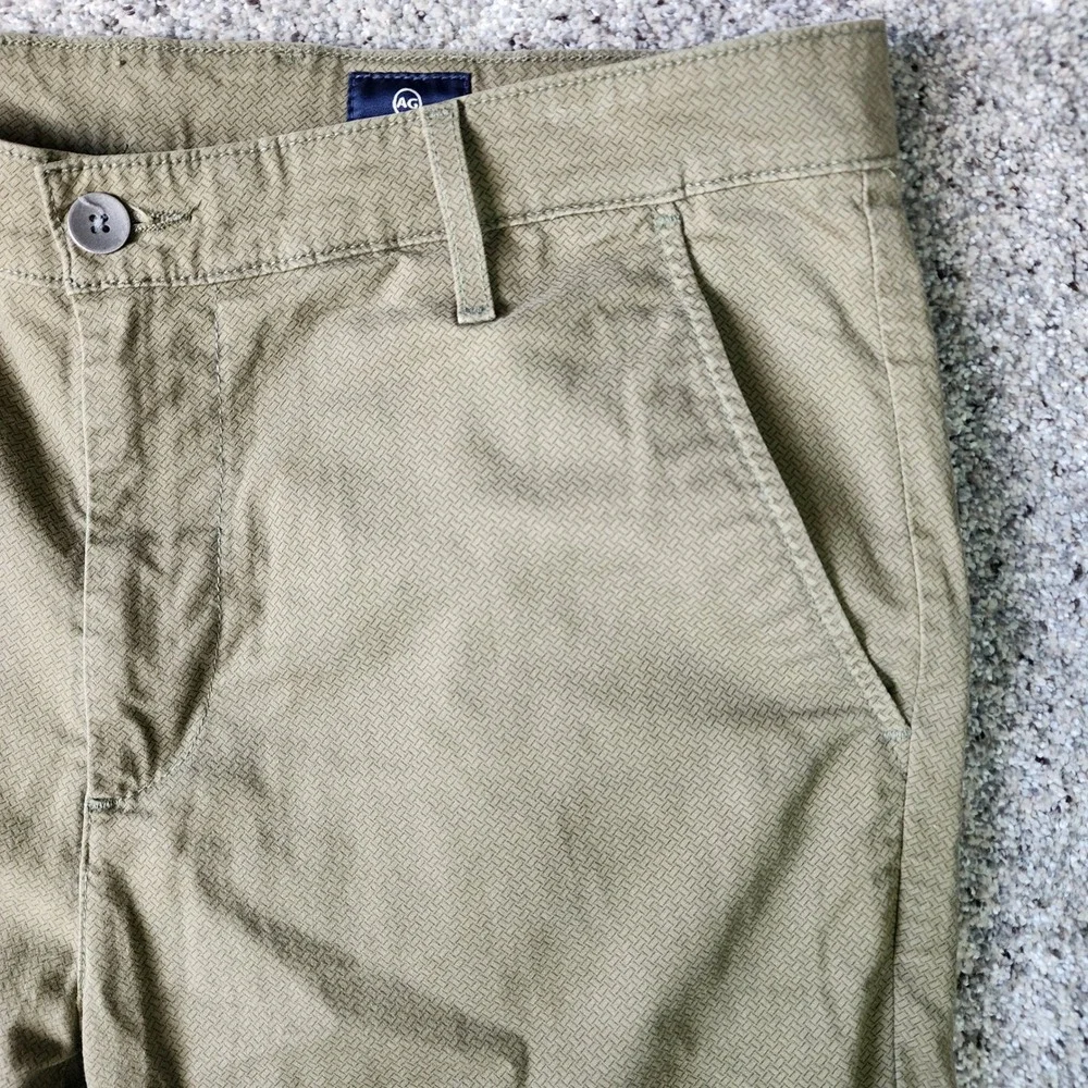AG Adriano Goldschmied The Marshall Pants Mens 36‎ Slim Straight Green EUC